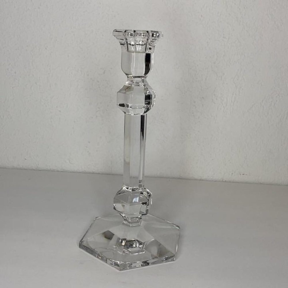 Val St. Lambert Gardenia Pattern Candlestick